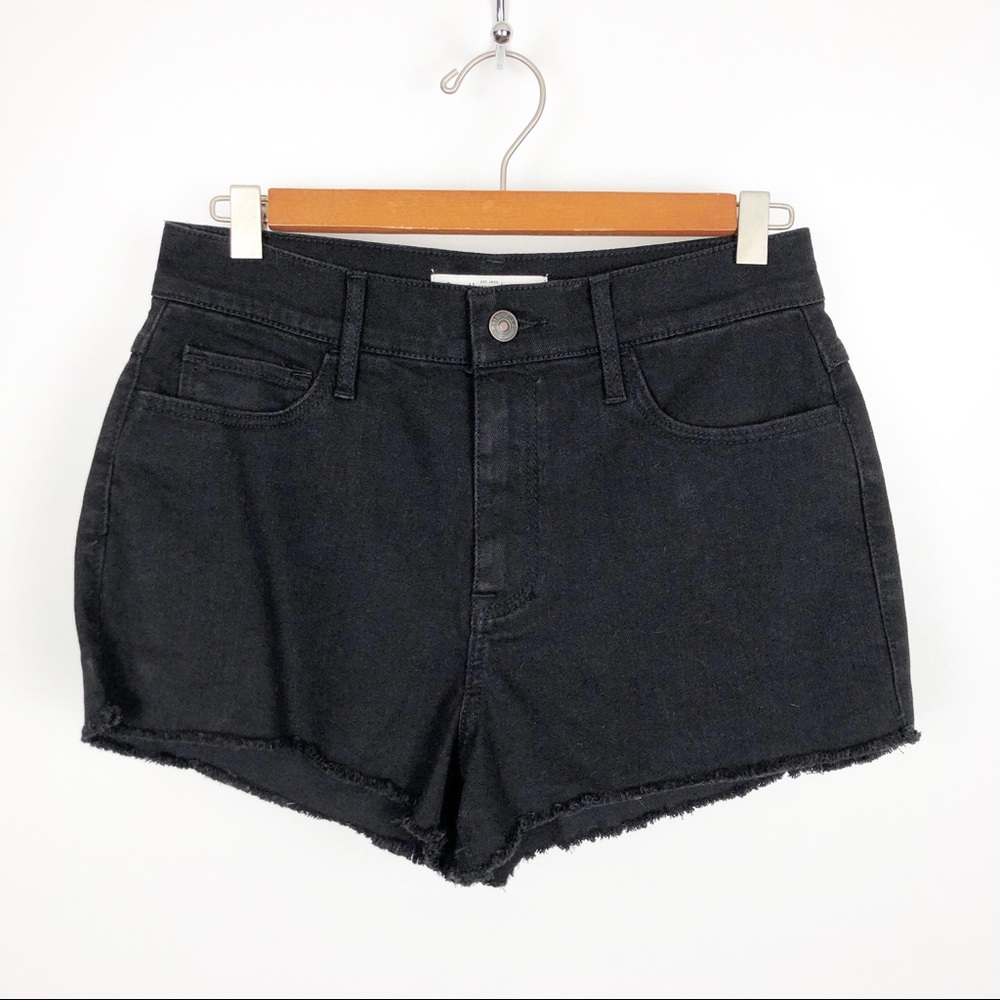 Abercrombie & Fitch‎ Black Denim Cut Off Shorts